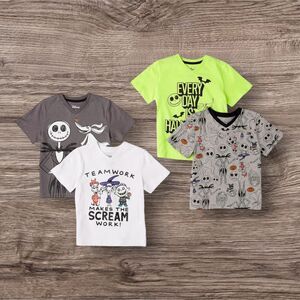 Amazon Essentials Nightmare Before Christmas BoysT-Shirts, 4 Pack - Size M